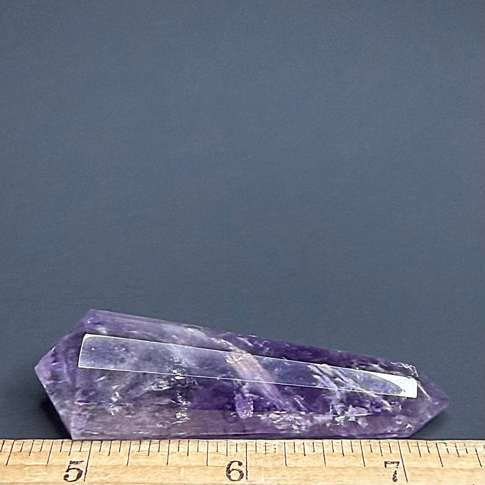 PR407 12-Sided Double Terminated Amethyst Vogel Wand - Image 2
