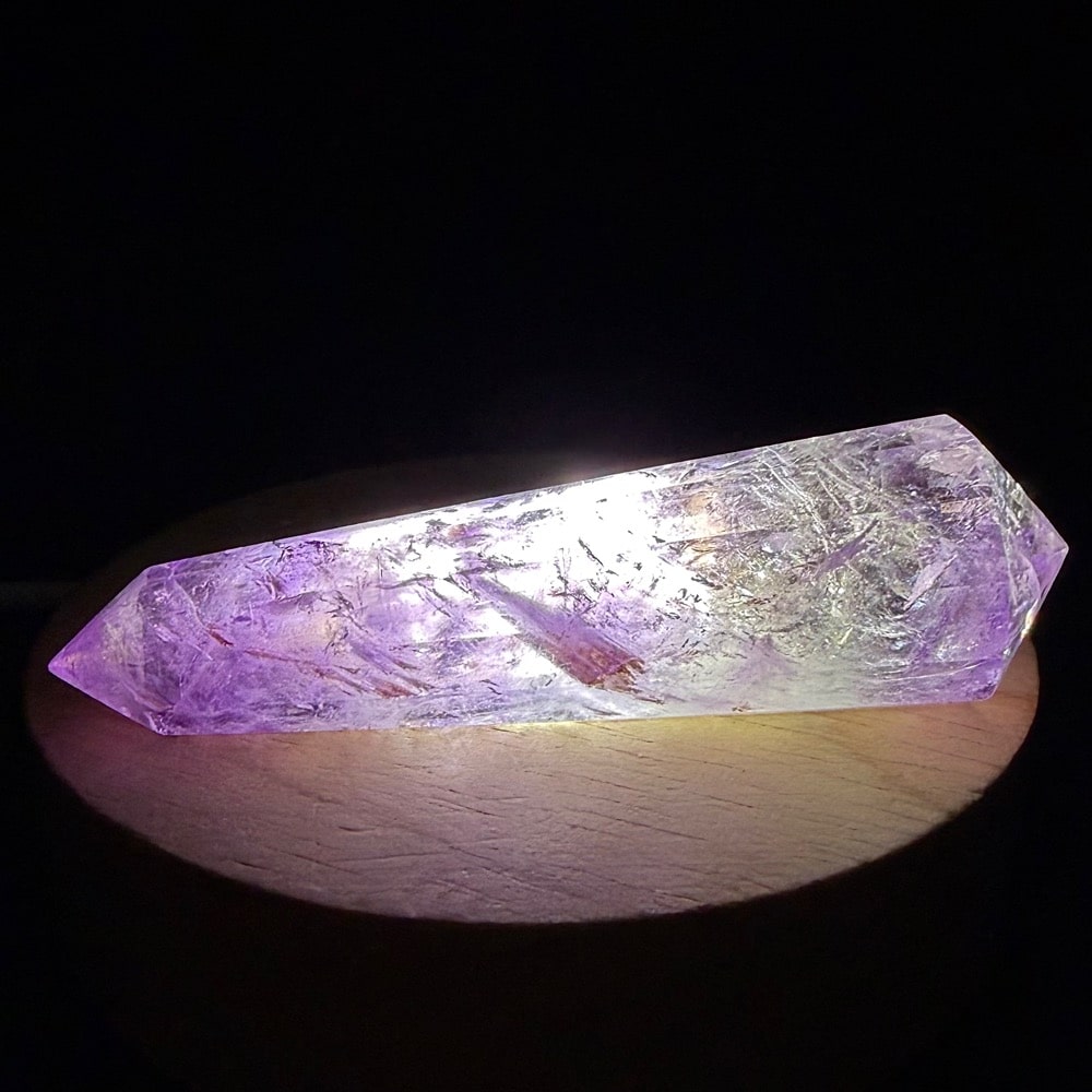 PR407 12-Sided Double Terminated Amethyst Vogel Wand