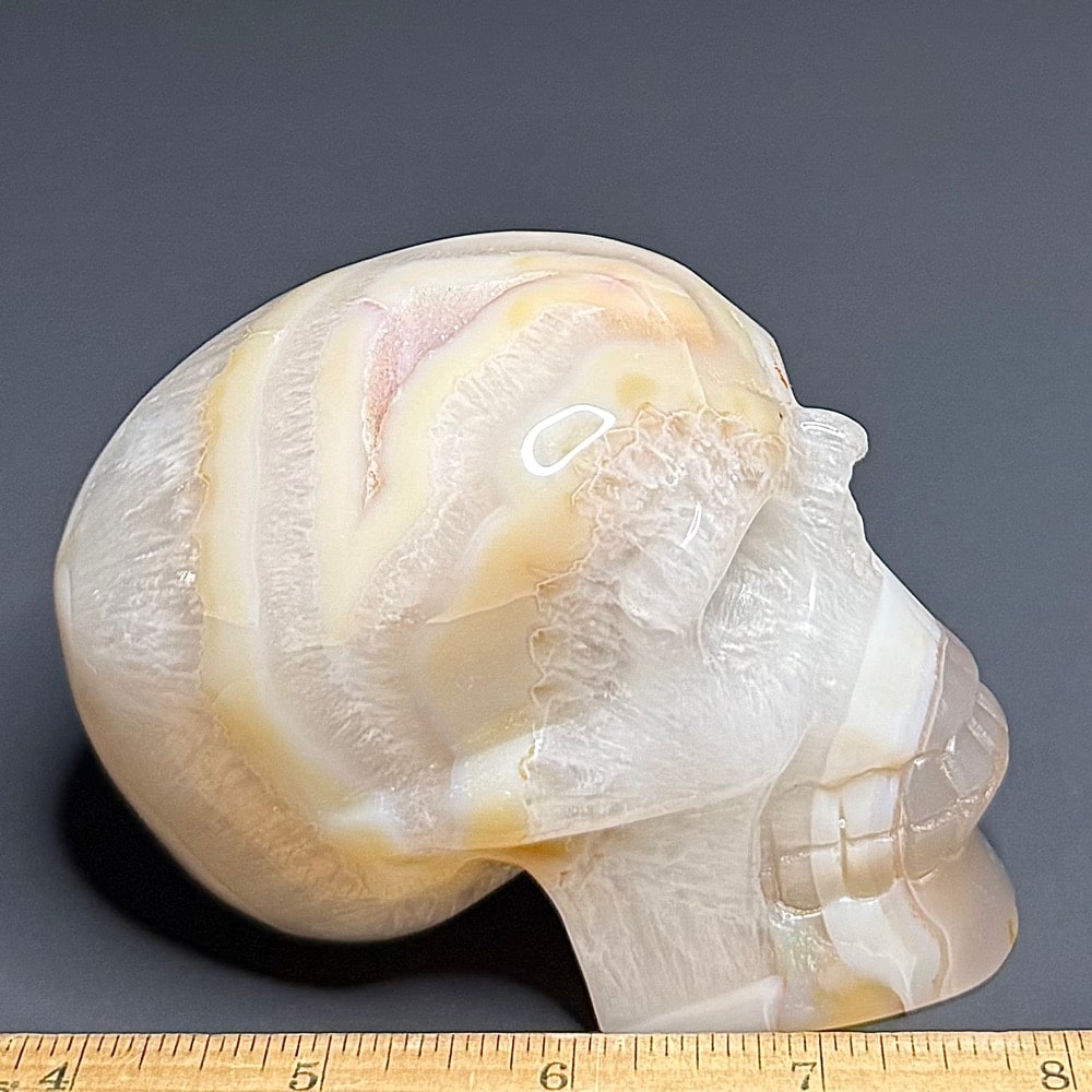 PR408 Brazilian Agate Skull - Image 2
