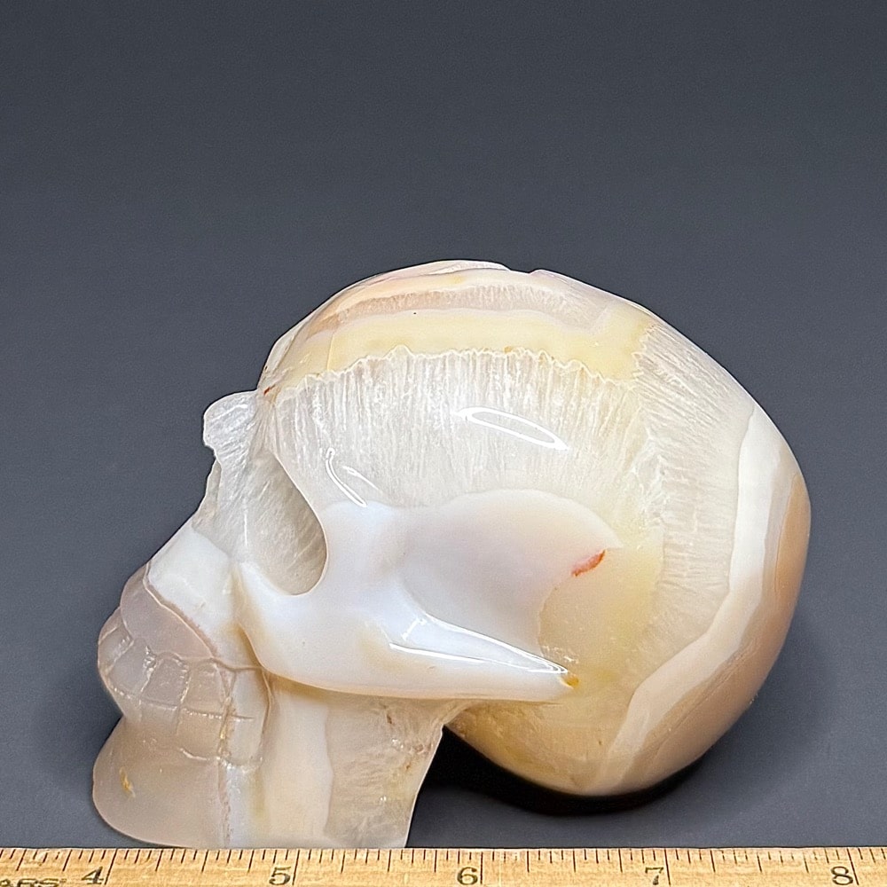 PR408 Brazilian Agate Skull - Image 3