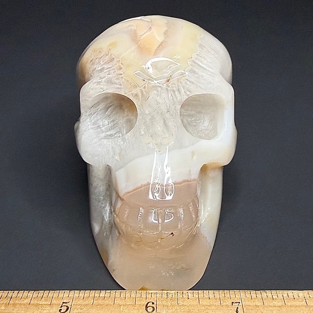 PR408 Brazilian Agate Skull - Image 5