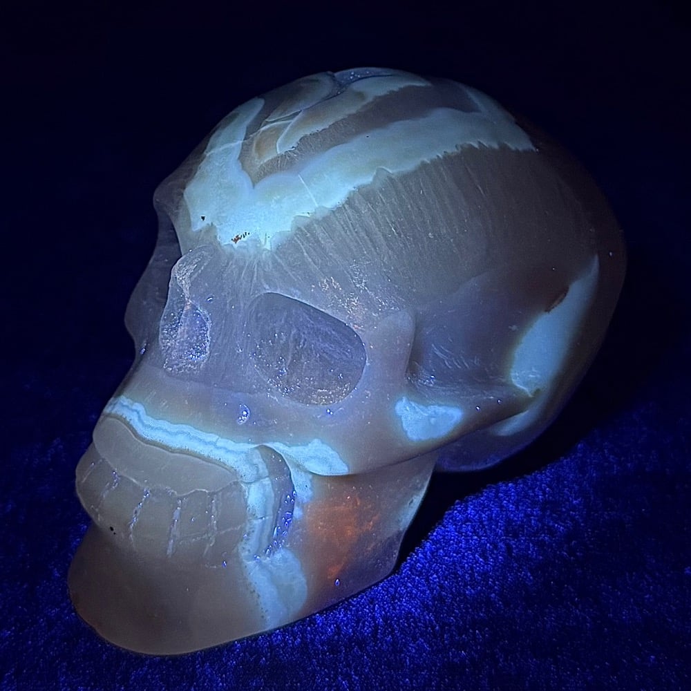PR408 Brazilian Agate Skull