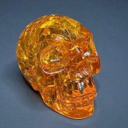 PR300 Reconstituted Amber Skull