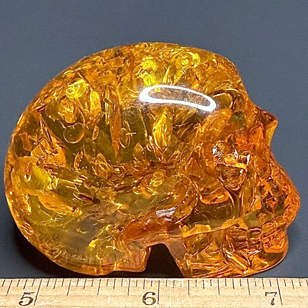 PR300 Reconstituted Amber Skull - Image 2