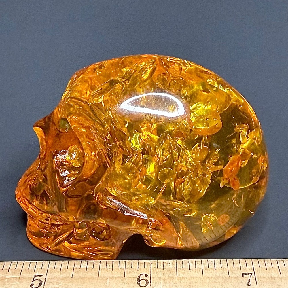PR300 Reconstituted Amber Skull - Image 3