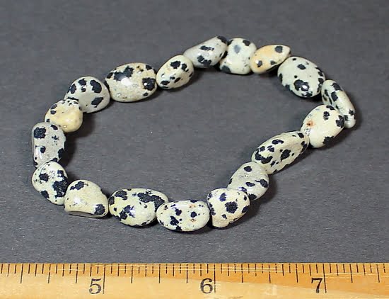 Dalmatian Stone stretch bracelet