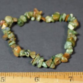 Rainforest Jasper stretch bracelet with chip beads