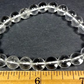 Crystal Quartz Gemstone Bead Bracelet