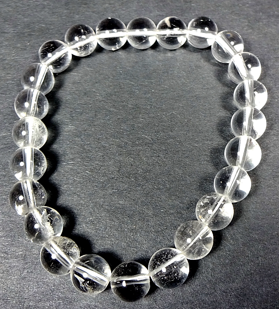 Crystal Quartz Gemstone Bead Bracelet