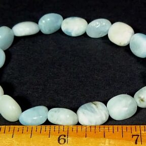 bracelet made with Aquamarine gemstone beads