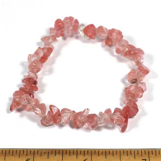 Cherry Quartz stretch bracelet