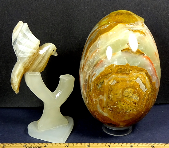 Damaged Onyx Egg and Bird