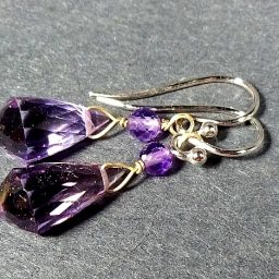 Rose de France Amethyst Earrings
