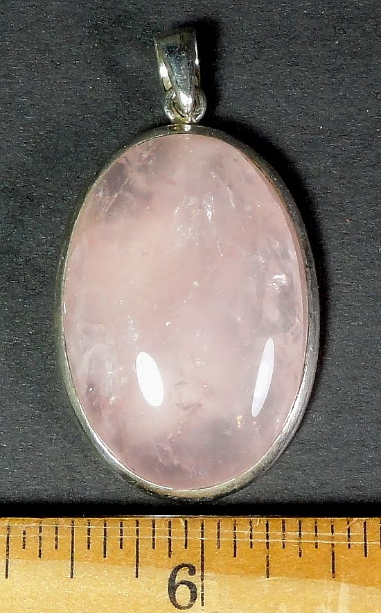 Rose Quartz sterling Silver pendant
