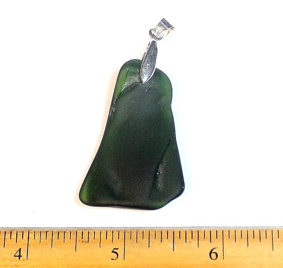 pendant is a tumbled Glass stone