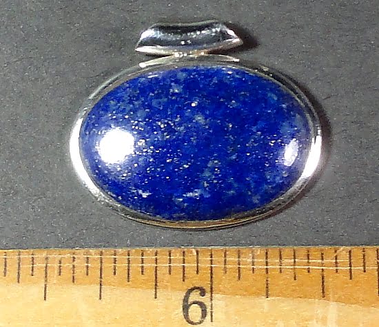 Lapis pendant with a sterling Silver setting