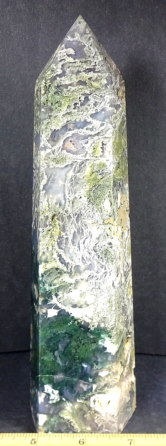 Moss Agate Obelisk