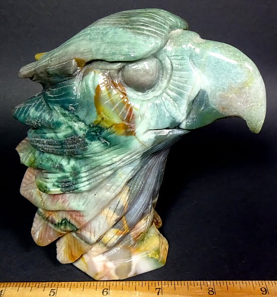 Eagle carved from gorgeous Fancy Jasper