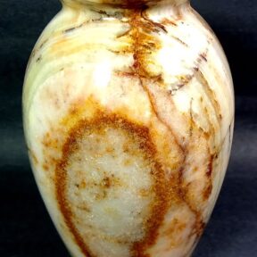 Pakistani Onyx carved into a lovely  shaped vase