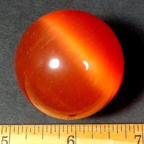 Red Orange Fiber Optic sphere