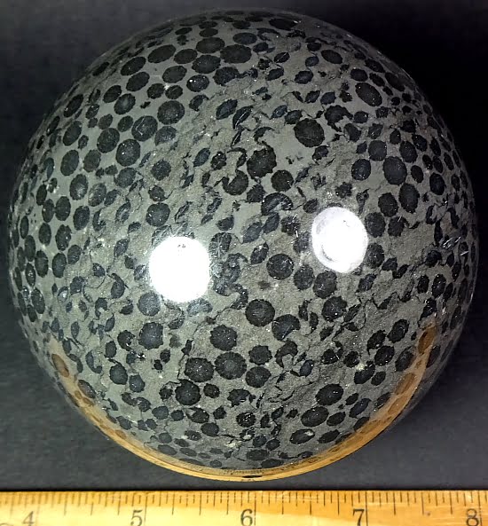 Coral Sphere measuring 3 1/2" in diameter