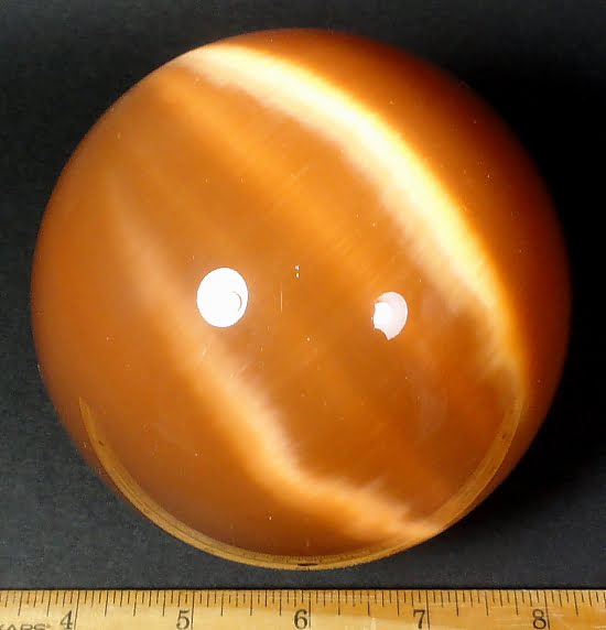 Green Fiber Optic sphere measuring 50 mm in diameter and highly polished.