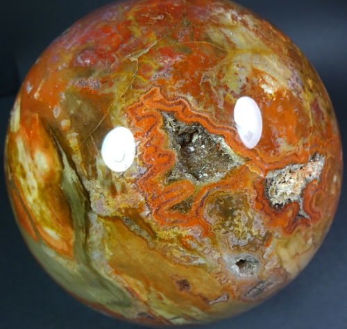 sphere cut from Petrified Wood from Madagascar