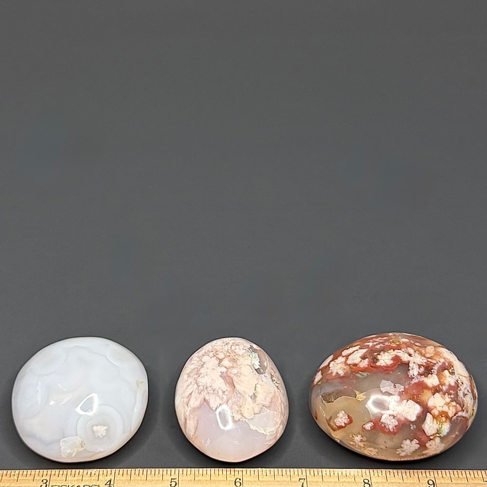 PR508 Flower Agate Palm Stones - Image 2