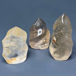 CV114 Smoky Iron Quartz Flame Set of 3