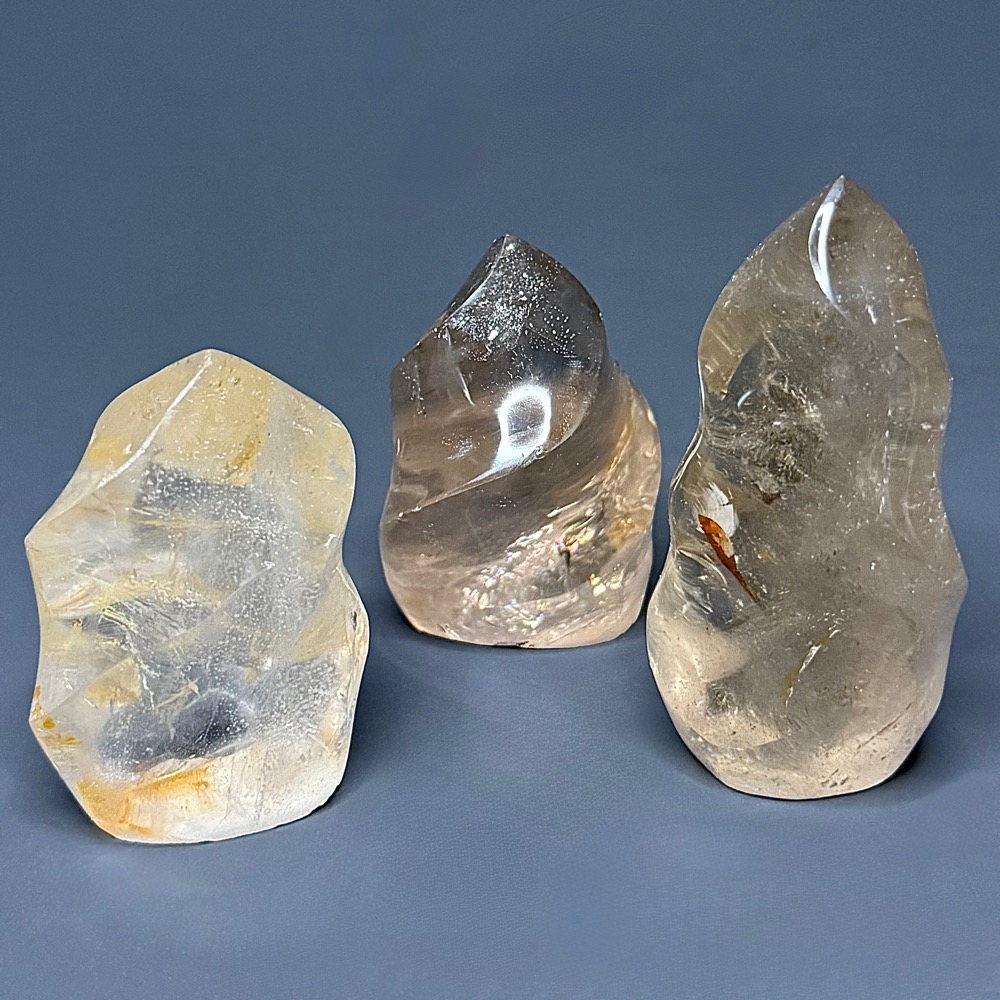 CV114 Smoky Iron Quartz Flame Set of 3