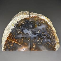 BK207 Brazilian Agate Bookends