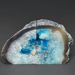 BK811 Teal Brazilian Agate Bookends