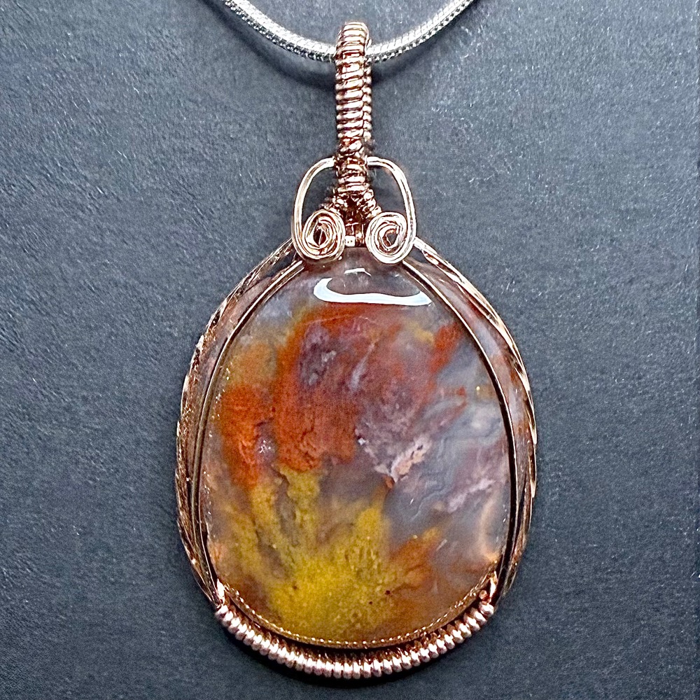 PN603 Bird of Paradise Plume Agate