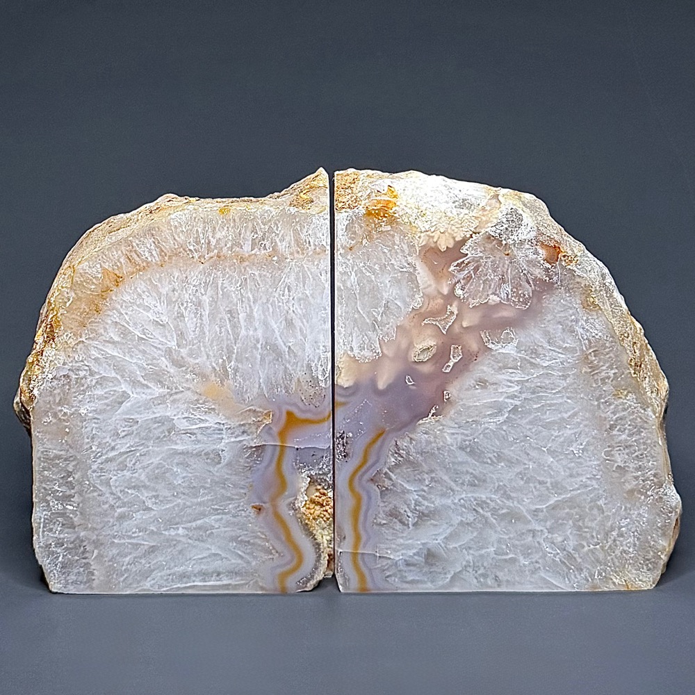 BK304 Brazilian Agate Bookends