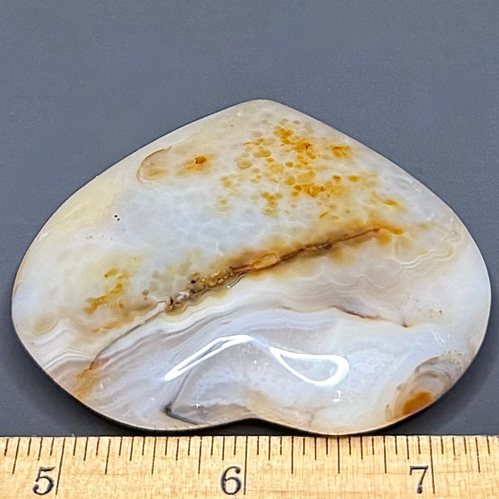 H102 Black Skin Agate Heart