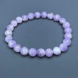 BR105 Lepidolite Gemstone Beads Bracelet