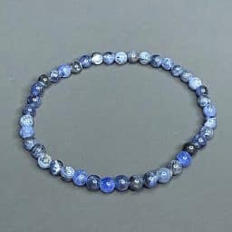 BR206 Sodalite Gemstone Bead Bracelet