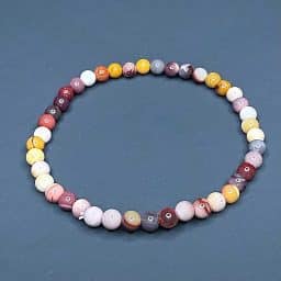 BR207 Mookatite Jasper Gemstone Bead Bracelet