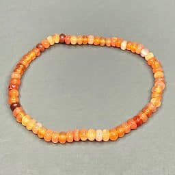 BR309 Carnelian Gemstone Bead Bracelet