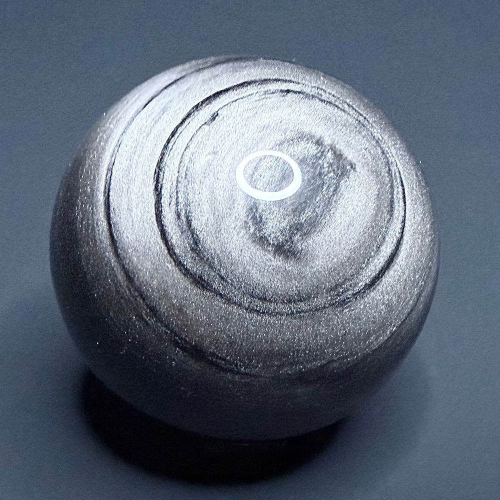 SP108 Silver Sheen Obsidian Sphere