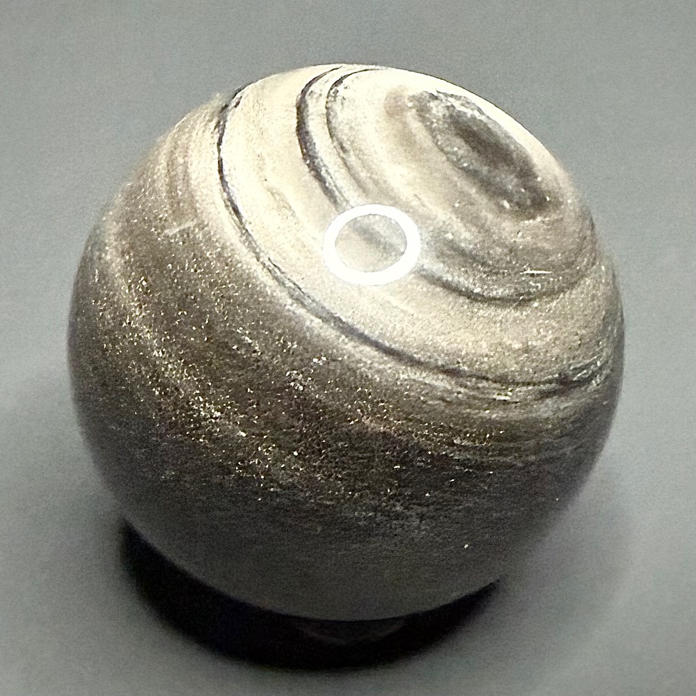 SP108 Silver Sheen Obsidian Sphere