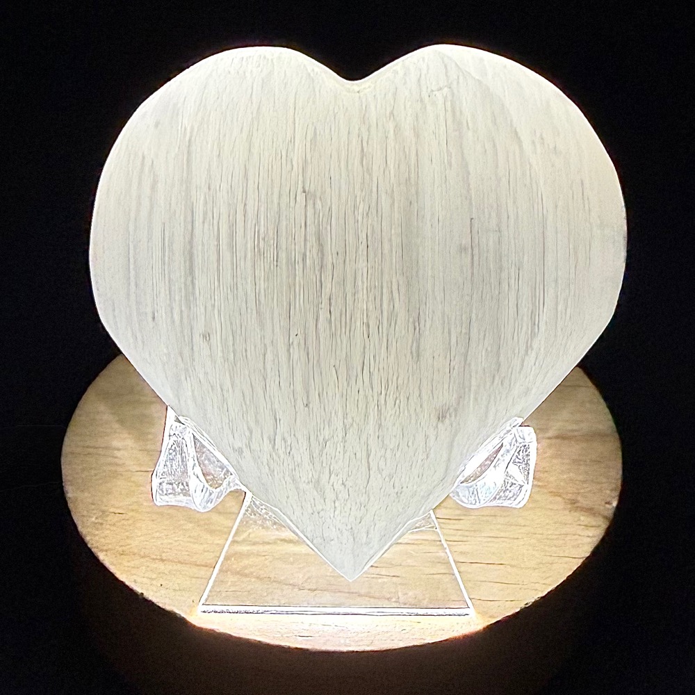 H329 Selenite Heart