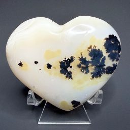 H407 Blackskin Agate Heart