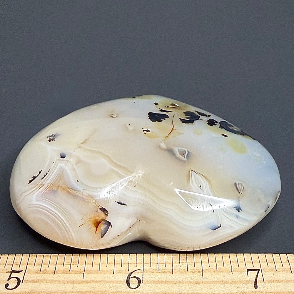 H407 Blackskin Agate Heart - Image 2