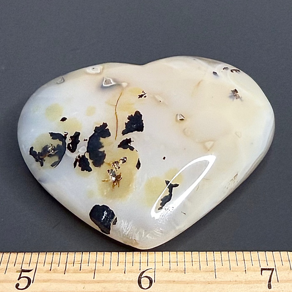 H407 Blackskin Agate Heart - Image 3