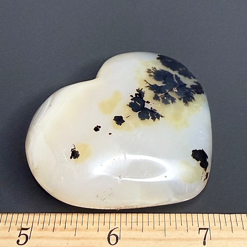 H407 Blackskin Agate Heart - Image 4