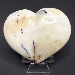 H415 Blackskin Agate Heart