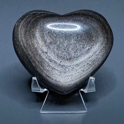 H601 Silver-Sheen Obsidian Heart