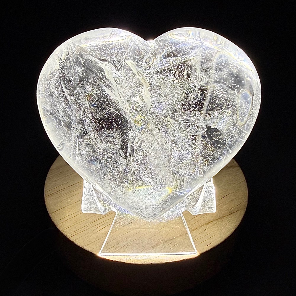 H607 Clear Quartz Heart