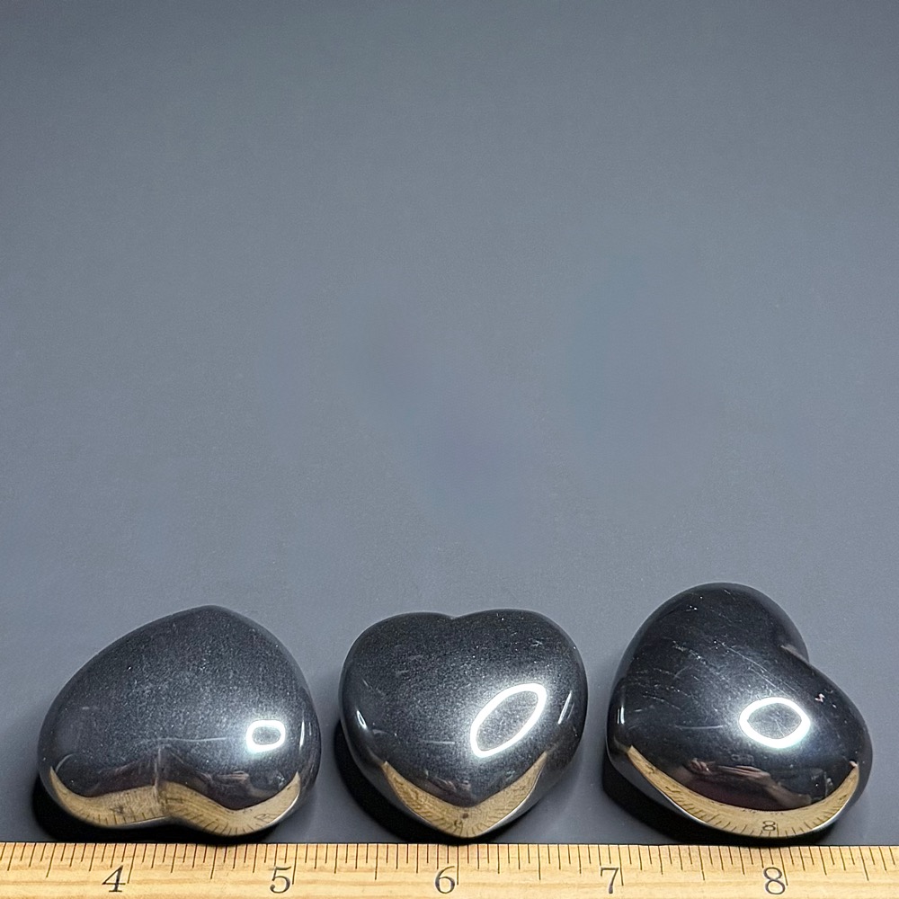 H616 Hematite Heart